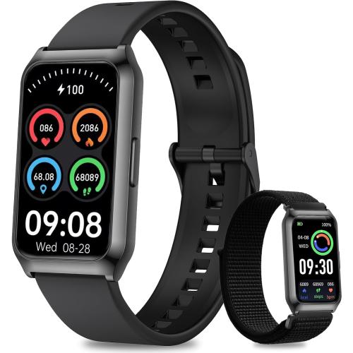 GADIXY Smart Watches for Women Men,7 Day  Battery,Aluminium Case with Blood Oxygen/Heart Rate/Step Counter/Calories,Activity Sleep Tracker,IP68 Smart Pedometer Watch for Android&iOS Black