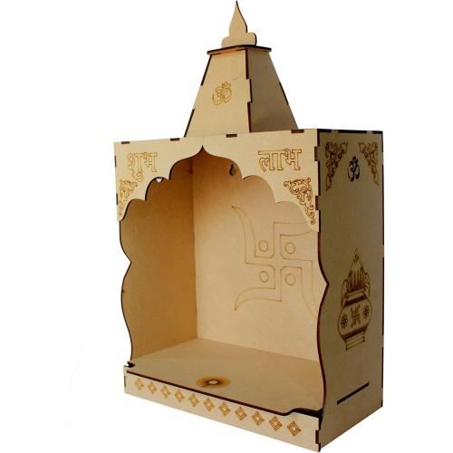 eSplanade DIY MDF Temple Puja Mandir Temple for Home Shop Office | Build Your Own Mandir | Pooja Articles
