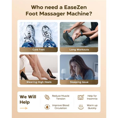 Foot Massager Machine with Heat, Shiatsu Foot Massager with Cordless Remote, 2026 Upgraded Deep Kneading, for Plantar Fasciitis, Neuropathy, Birthday Gifts for Women Mom Men Dad, Up to Foot Size 14