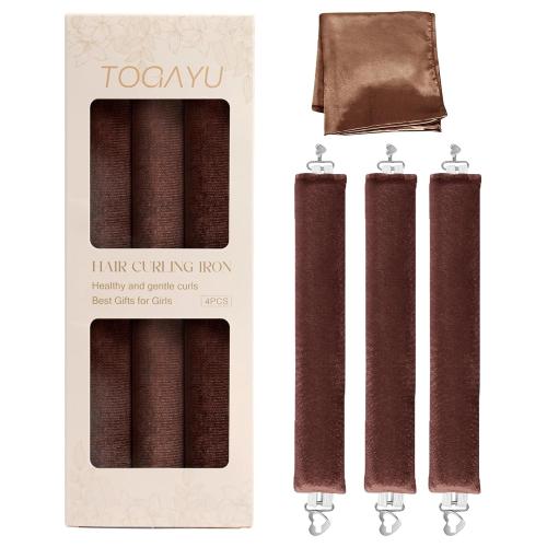 Heatless Curls, Heatless Curls Overnight Hair Care Set - Jumbo Velvet Hair Curlers to Sleep In, Soft Heatless Curling Rods for All Hair Types