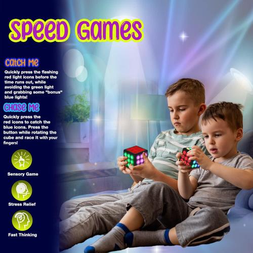 Electronic Brain & Memory Game Cube - Fun Toy Gift Ideas for Ages 6-12  Year Old Boy & Girl - Cool Toys for Boys and Girls - Handheld Games Gifts for Kids and Teens