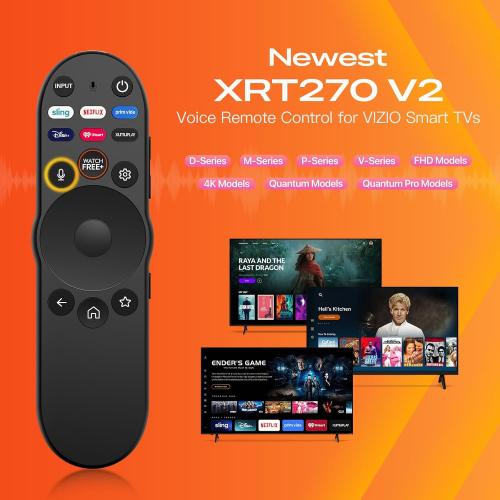 Voice Remote Control for Vizio-Smart-TV-Remote, New Upgraded XRT270 V2 Universal Replacement XRT136 XRT260 XRT270 Smartcast D/P/M/V-Series FHD 4K Quantum Pro Smart TVs