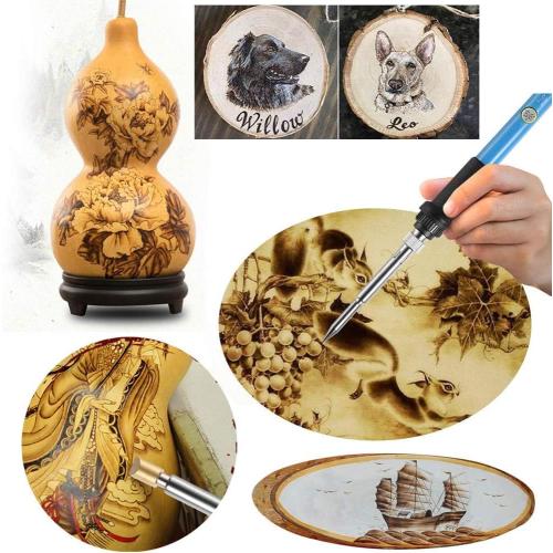 Wood Burning Tips, 28pcs Wood Burning Kit Carving Alphabet Figure Symbol Tool for Pyrography Embossing Soldering DIY Crafts Wedding Gift Wood Burner Tips Set Screw on Brass Pen Accessories Only