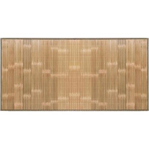 70 x 35 inch Natural Bamboo Area & Kitchen Rug | Bath & Shower Mat | Indoor Runner Mat | Anti-Slip and Roll-Up (Carbonized, 70 x 35 inch)