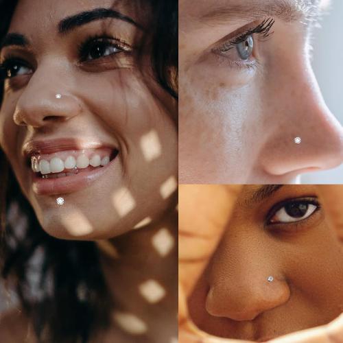 Xpircn 18G 16G Flat Back Stud Earrings 14K Gold Plated Internally Threaded CZ Stud Piercing Jewelry for Tragus Helix Cartilage Conch Nose Hypoallergenic Lip Labret Medusa Piercing