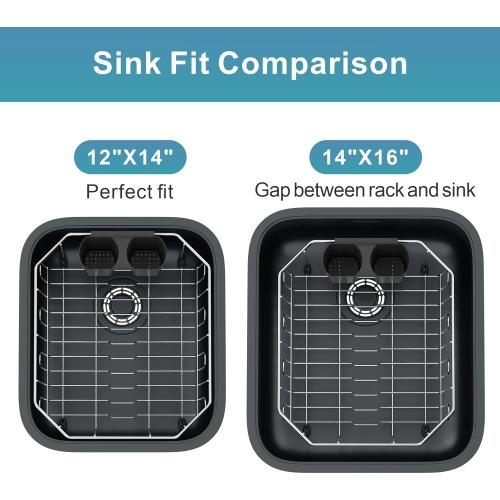 GSlife Small in Sink Dish Drying Rack - Stainless Steel Compact Dish Drainer for RV Kitchen Apartment Sink, Rust Resistant Inside Sink Rack, 1–2 Person Households, 11.6 W x 13.4 L, Silver