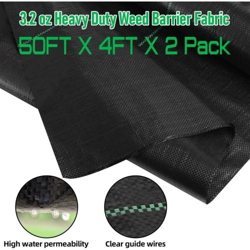 Weed Barrier Landscape Fabric,  Premium Heavy Duty Garden Cloth, Ground Cover for Gardening, Farming with u Shaped Securing Pegs
