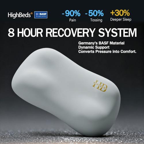 Cervical Neck Pillow for Neck Pain Relief- Memory Foam Pillow for Side and Back Sleepers, BASF Support with Ergonomic Pillow