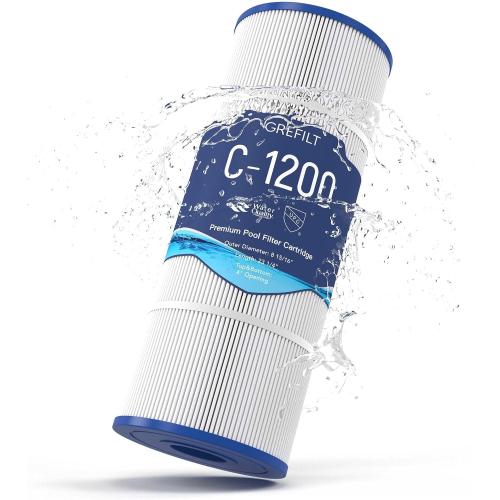 C1200 Pool Filter Cartridge, 120 sq.ft | Replaces Hayward C1200, CX1200RE, Pleatco PA120, Unicel C-8412, Filbur FC-1293, 23 1/4 x 8 15/16