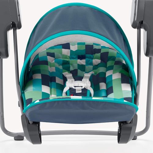 Fisher-Price On-the-Go Swing – Pixel Forest, baby seat with canopy that easily folds for travel
