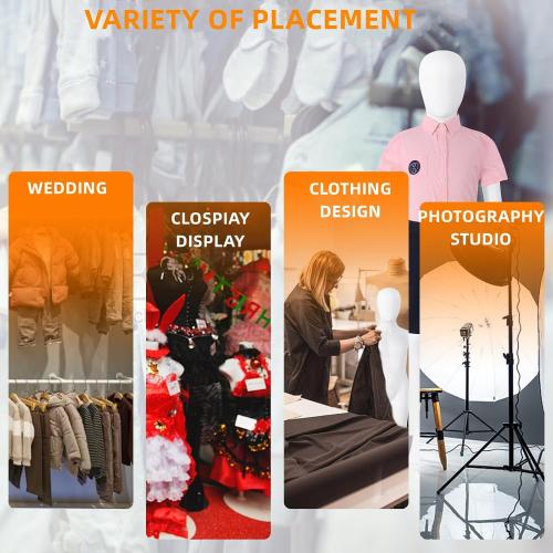 Size 51.2 Child Mannequin Full Body, Kid Dress Form Adjustable Faceless Mannequin Torso, Detachable Manikin Body Display with Metal Base for Children 51.2 Inches