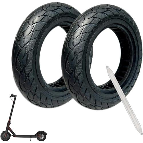 10x2.125 Solid Tire, 10 inch Tires Replacement, Tubeless Tyre for Segway Ninebot F20/F25/F30/F40/F65/D18W/D28U/D38U Gotrax G4/XR/V2 Hiboy S2 Pro Electric Scooter (2 Pack)
