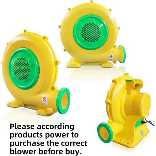 Air Blower, 480W 0.64HP Bounce House Blower, Portable Inflatable Bubble HOU-se Blo-wer, Perfect for Inflatable Bounce House, Bouncy Castle, Jumper, Water Slid, Corded(480 Watt 0.6HP)
