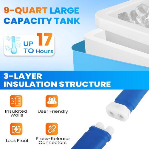 Ice Machine for Knee After Surgery | Wireless Remote & Power-Saving Mode | Adjustable Timer & LED Screen, Joint Ankle Elbow Replacement Cold Therapy Compression Pad, Cryotherapy Pain Relief