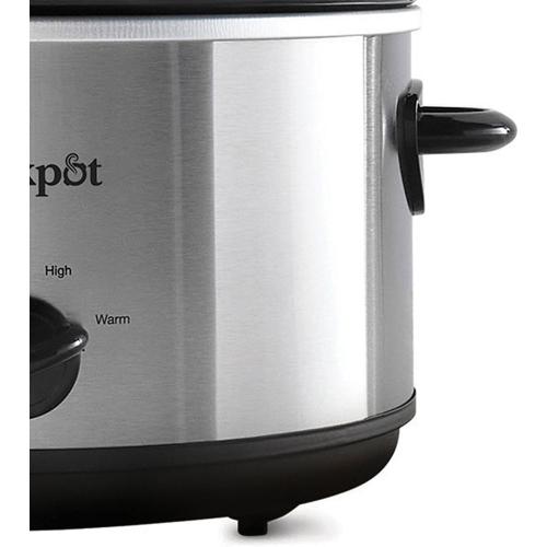 Crock-Pot 4.5 Quarts Manual Design Series Slow Cooker with 3 Manual Heat Settings Cooks Meals for 4 Plus People with Removable Stoneware Bowl, Silver