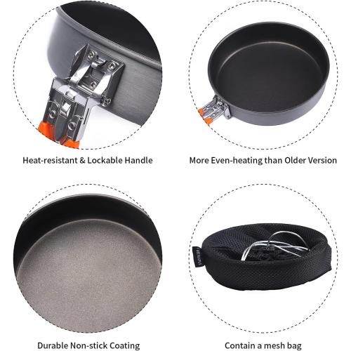 Fire-Maple 7.6 Inch Camping Frying Pan w/Nonstick Coating | Durable Lightweight Camping Skillet for Cooking Egg Steak | Outdoor Kitchen Equipment Gear | Portable Backpacking Cooking Pan