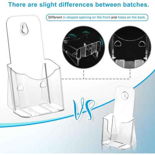 Acrylic Brochure Holder 4x9 Inches Slant Back Design, Clear Display Stand, Plastic Table Stand Sign Holder,Pamphlet Holder Flyer Holder, Acrylic Display Stand, Acrylic Table Signs Plastic Paper Holder for Office, Home, Store, 2 Pack