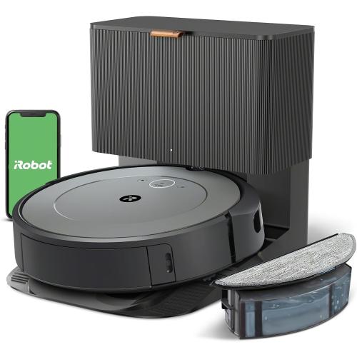 iRobot Roomba Combo i3  (3574) Robot Vacuum & Mop – Self-Empty for Up to 60 Days, Clean by Room with Smart Mapping, Dual Multi-Surface Brushes for a Thorough Clean, Ideal for Homes with Pets