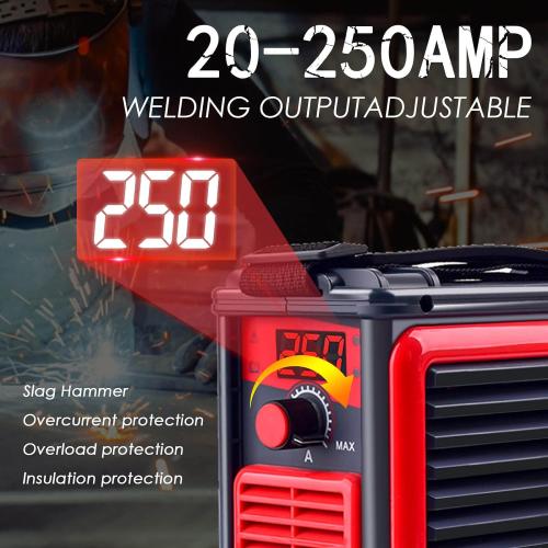 ‼️may have missing pieces or even scratches or stains ‼️HGNVGZ 250A Stick Welder 110V, Portable IGBT Arc Welder for Home DIY | IGBT Inverter, Hot Start Arc Force Anti-Stick, 1/16-1/8in Rods, Lightweight 3.7lbs, for Garage & Farm
