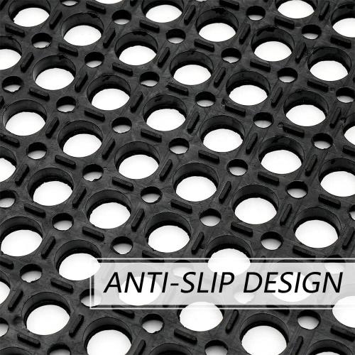Anti-Fatigue Rubber Floor Mat - NANBOWANG Commercial Grade Grease Resistant Non-Slip Recycle Tyre Floor Mats for Restaurant Kitchen Bar Garden Outdoor Wet Area (20X30)