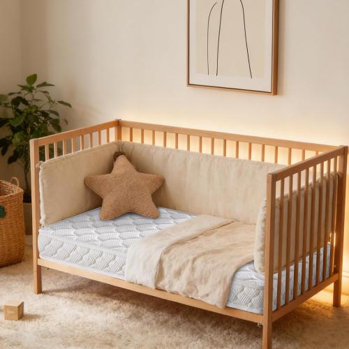 Premium Crib & Toddler Mattress-52x27.6x5, 100% Knitted Fabric, Soft Moisture Absorbent & Breathable Crib Mattress, Fits Standard Cribs & Toddler Beds
