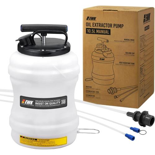 EWK 10.5L Manual Oil Extractor Change Pump for Automotive Fluids Vacuum Evacuation