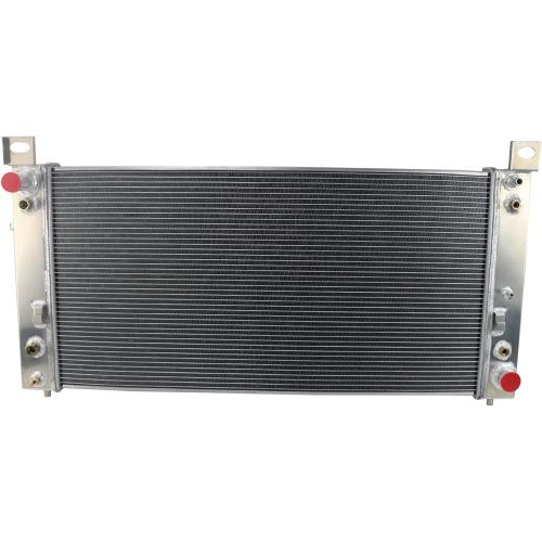 CoolingCare All Aluminum Double Oilcooler 3 Row Radiator for 1999-2011 Chevy Silverado, GMC Sierra 1500 2500 Series V8 Engine (19 x 40 OVERALL)