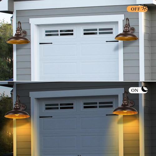 Exterior Farmhouse Gooseneck Barn Light, 16 Inch Vintage Outside Garage Light Fixtures, 1 PACK Anti-Rust Waterproof Outdoor Light for Patio Frontdoor Entryway Doorway