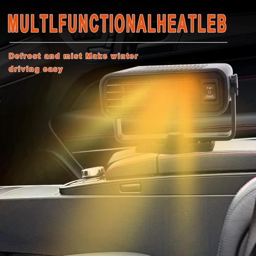 Car Heater-Cigarette Lighter Heater,12V Portable Heater for Car,Adjustable Electric Heating Fan and Windshield Defogging Defroster