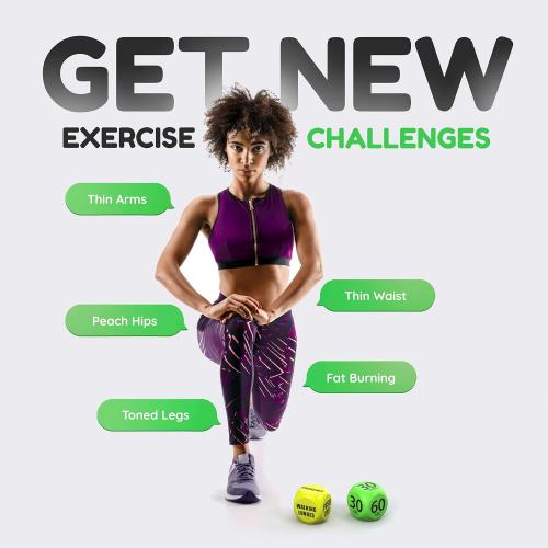 TidyFriend Exercise Dice – 6 Sided Foam Workout Dice for Teens & Adults, Fun Fitness Equipment for Solo or Group Classes, Home Gym Use – Great Workout Equipment & Gifts for Gym Lovers (Yellow)