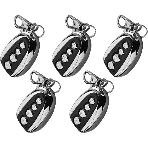 5-Pack 433MHz Garage Door Remote Control - Auto Sliding/Gate Opener & Closer, Electric Cloning Replacement for Rolling Driveway Gates - Compatible with Most Fixed Code Openers