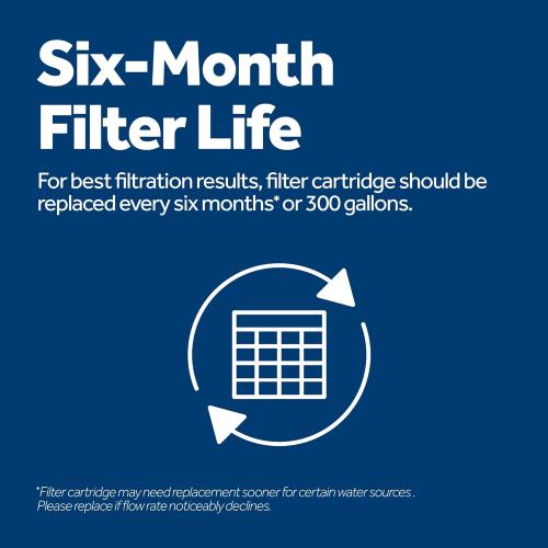 GE XWFE Refrigerator Water Filter, Genuine Replacement Filter, Certified to Reduce Lead, Sulfur, and 50  Other Impurities, Replace Every 6 Months for Best Results, Pack of 1