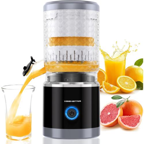 Electric Citrus Juicer, Automatic Orange Juicer Squeezer with Power Cord, Portable Juicer with Cleaning Brush for Lemon, Grapefruit, High Juice Yield, One Touch Operation, Easy to Clean
