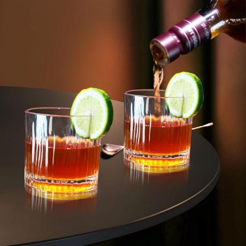 COLOR CLEAR BELLAFORTE Plastic Whiskey Glasses Set of 4, 10oz