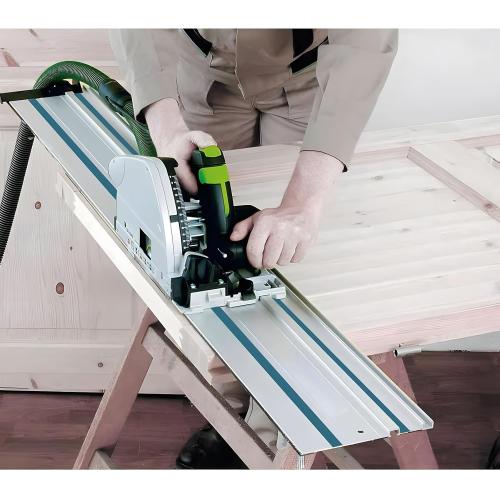 110 Track Saw Guide Rail Joining Set for Makita or Festool Includes 2x55 Extruded Rails, Connectors and Anti Slip Rubber Strips