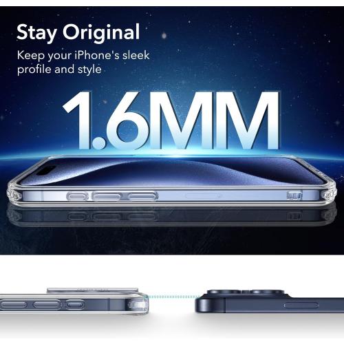 ESR for iPhone 15 Pro Max Case for MagSafe, Anti-Yellowing, Clear