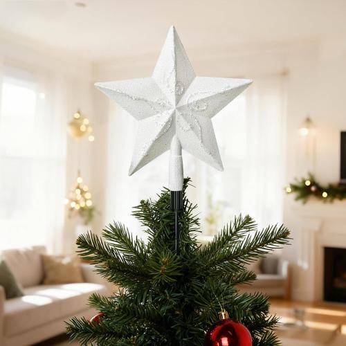 FORUP Christmas Tree Topper Holder, 3-in-1 Tree Topper Stabilizer - Fits Tree Center Poles Up to 1.25 in Diameter, Compatible with Angel/Star Toppers, Tool-Free Installation, Prevents Tilting