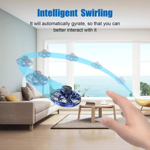 FLYNOVA Cool Kids Light Up Toys,Hand Operated UFO Drones,Mini Flying Orb with Lights,Hover Boomerang Spinner,Xmas Birthday Gifts for Adult Teen,Indoor Outdoor Summer Party Toys with Family Friends
