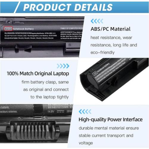 VI04 Notebook Battery for HP Spare 756743-001 756478-851 756744-001 | 756478-421 VI04041 VI04XL VI04041-CL HSTNN-LB6I HSTNN-C82C ProBook 450 G2 Pavilion 15-P226NR 15-P213CL Envy M7-K111DX