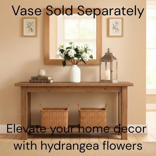 Small Faux Hydrangea Flowers 5 Stems (15 Heads) For Table Decor