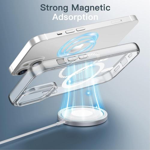 JETech Magnetic Case for iPhone 14, Clear