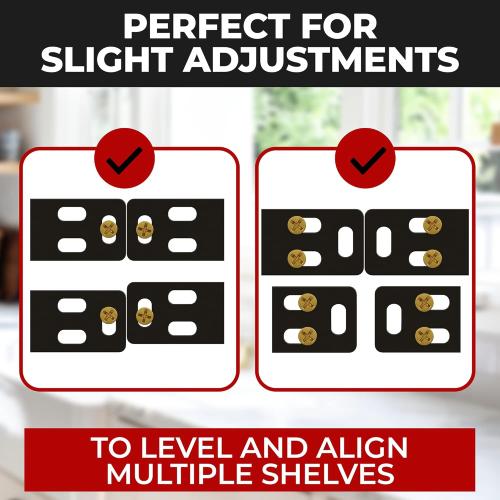 Set of 4 Size 5x1 3/8x 8 Floating Shelf Brackets Heavy Duty (1/4 inch Thick Baseplate) Painted Black Mild Steel/Bracket for Hidden Wall Shelves Support Hardware Mount Kitchen/Nursery Decor (4 inch Rods)