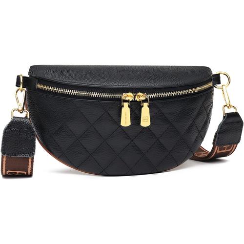 Eslcorri Small Crossbody Sling Bag for Women Trendy - Fanny Packs Leather Chest Belt Bum Bag Anti Theft Purse for Travel