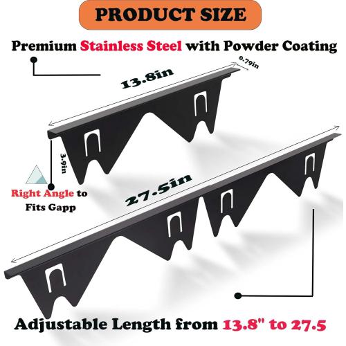 Stove Gap Covers Stainless Steel,2 Pack Stove Gap Filler,Stove Guard for Gas Stoves Oven Counter Side Gap, Retractable Length 13.8 to 27.5, Width 0.79,Heat Resistant and Easy to Clean