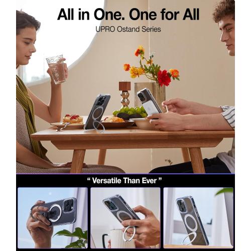 TORRAS Magnetic for iPhone 13 Pro Max Case 6.7 inch with Stand, Clear
