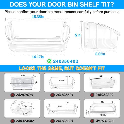 ALVAR 240356402 Refrigerator Door Bin for Frigidaire Door Shelf Replacement