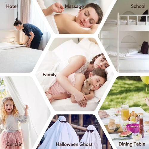 Maple&Stone Twin Flat Sheet 6 Pack,Premium Soft & Breathable,Brushed Microfiber Fabric,Anti-Shrinkage & Non-Fading,Bulk Flat Sheets Only Twin Size (White)