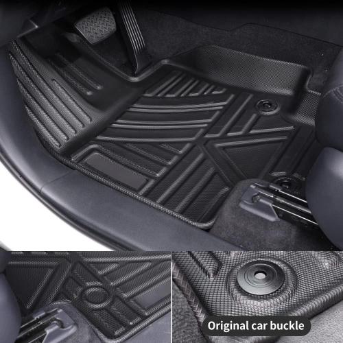Automotive Floor Mats for Cadillac CT4 2020-2025 2026, Heavy Duty TPE All Weather Protection Car Floor Mats, 1st & 2nd Row Full Set Rubber Floor Liners, Include CT4-V & CT4-V Blackwing, Black