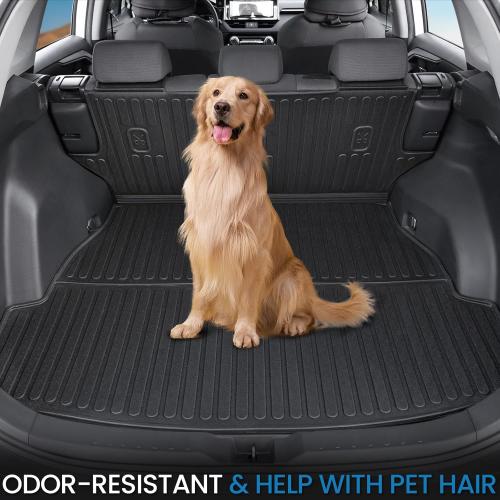 JOULARISE Cargo Mat with Backrest Mat for Toyota RAV4 2019-2024 2025 (Include Hybrid) Car Mat Accessories, All Weather TPE Trunk Cargo Liner Trunk Mat with Seat Back Mat (Trunk Mat with Backrest Mat)