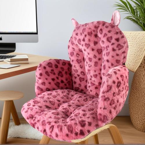Comfy Office Chair Cushion: Cute Seat Cushion Kawaii Cushion for Gaming Chair with Backrest Non-Slip Floor Seating for Adults and Pets Pink Stuff for Room Decor